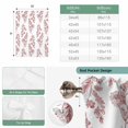 thumbnail image 6 of Red Botanical Balloon Curtains for Bedroom/Front Door/Bathroom, Pastoral Elegant Spring Floral Tie Up Curtains 63 Inch Length Light Filtering Kitchen Curtains Shades for Windows 46"x63", 6 of 8