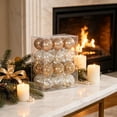 thumbnail image 6 of 24Pcs Rose Gold Christmas Ball Ornaments, Shatterproof Clear & Glitter Gold Xmas Baubles, Christmas Tree Hanging Decorations for Wedding Holiday Party Home Decor, 6 of 6