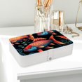thumbnail image 6 of Fish Earring Organizer Jewelry Box Necklace Organizer PU Leather with Removable Compartment Portable, 6 of 6