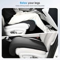 thumbnail image 6 of FLORICH Car Seat Extender Leg Support Cushion for Driver Seat and Office Chair, Leather, Memory Foam Car Seat Cushion - Comfortable Support for Long Drives, Black, 6 of 8