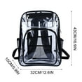 thumbnail image 3 of Pompotops Up to 50% off, Heavy Duty Clear Backpack With Large Laptop Compartment, Plastic Bookbags For School, Stadium,Security, Sporting,School, 3 of 5