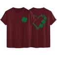thumbnail image 1 of AherBiu Hauts de la Saint-Patrick pour Femmes Manches Courtes Imprimés Décontractés Basiques, 1 of 7