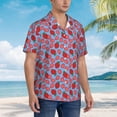 thumbnail image 5 of Daiia Strawberries Hawaiian Shirt for Men Gentle Cotton Regular Short Sleeve Casual-XX-Large, 5 of 9