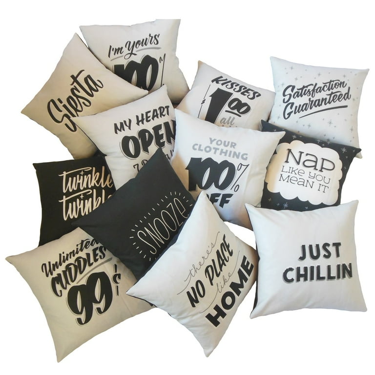 The Pillow Collection Fun and Quirky Throw Pillow Assortment My Heart Open 7 Days A Week