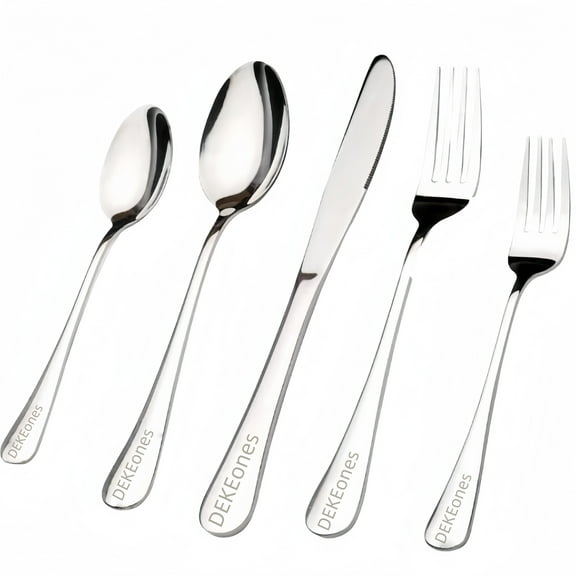 DEKEones 15 Piece Heavy Duty Stainless Steel Table Cutlery Set for 3