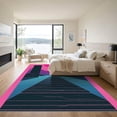 thumbnail image 3 of ODIKA 8'x10' Machine Washable Non-Slip Area Rug, Geometric Pink High Traffic Rug, Pink, 1071071, 3 of 7