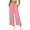 Pink, variant on Luvrsol Flowy Pants for Women Plus Size Wide Leg High Waist Breathable Casual Slacks with Side Pockets S-2XL