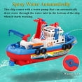 thumbnail image 4 of Electric Marine Rescue Fire Fighting Boat Model Fireboat with LED Light Music Water Spraying Swimming Pool Bathing Toys for Kids, 4 of 8