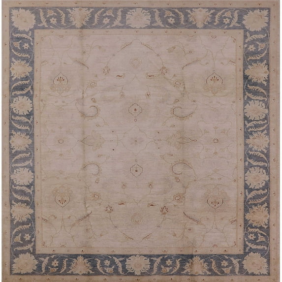 Ahgly Company Indoor Square Mid-Century Modern Rose Purple Oriental Area Rugs, 5' Square