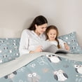 thumbnail image 5 of Homewish Funny Kawaii Owl Bedding Comforter Set, Cute Cartoon Animal Twin Comforter Sets, Teens Kids Boys Girls Reversible Bedding Set, Breathable Home Decor, 2pcs, 5 of 8