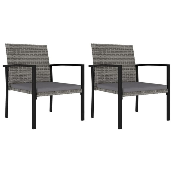 vidaXL Modern Dining Chairs Outdoor Patio Rattan Dining Chair Poly Rattan