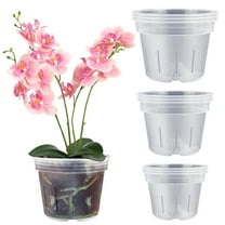 Orchid Pot Orchid Pots with Holes Clear Orchid Pots for Repotting Plastic Flower Plant Pot Indoor Outdoor 9 Pack