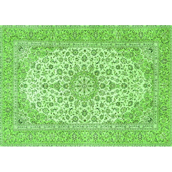 Ahgly Company Indoor Rectangle Persian Green Traditional Area Rugs, 6' x 9'