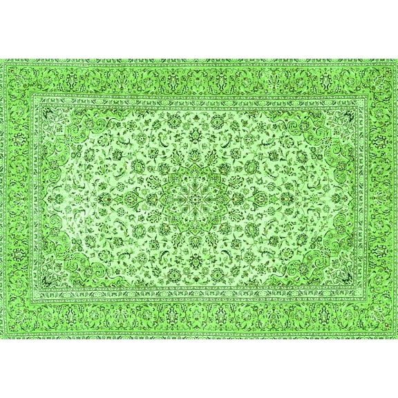 Ahgly Company Indoor Rectangle Persian Green Traditional Area Rugs, 5' x 7'