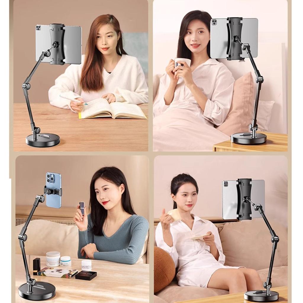 Overhead Camera Phone Mount for Desk,Photography Stand Tripod for Smartphone Video Recording Phone Holder
