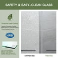 thumbnail image 3 of 56-60" W x 76" H Sliding Frameless Soft-Close Shower Door with Premium 3/8 Inch (10mm) Thick Tampered Glass in Brushed Nickel, 3 of 12
