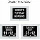thumbnail image 4 of Reloj calendario digital extragrande con fecha, hora y día, reloj para personas mayores con discapacidad visual, 8 opciones de alarma, color blanco, 4 of 5