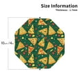 thumbnail image 2 of KLL Drink Coasters Set Octagon of 4,PU Leather Absorbent Coasters Set Decorative Coffee Cup Coasters Housewarming Gift for Home Decor-Pizza, 2 of 5
