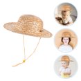 thumbnail image 3 of Sombrero de paja para niños Sombrero de paja para niños Sombrero de paja para el sol Sombrero de paja para la playa Sombrero de paja para exteriores, 3 of 6