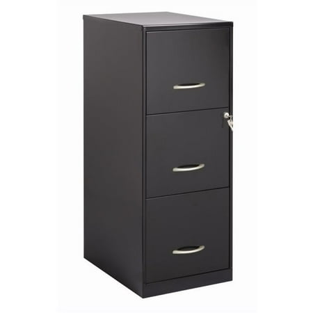 Bowery Hill 3 Drawer Letter File Cabinet In Black Walmart Com