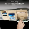 thumbnail image 6 of Xinyolin Car Sun Visor Organizer - Space Saving Multi-function Faux Leather Visor Card Document Storage Pocket for SUV, 6 of 8