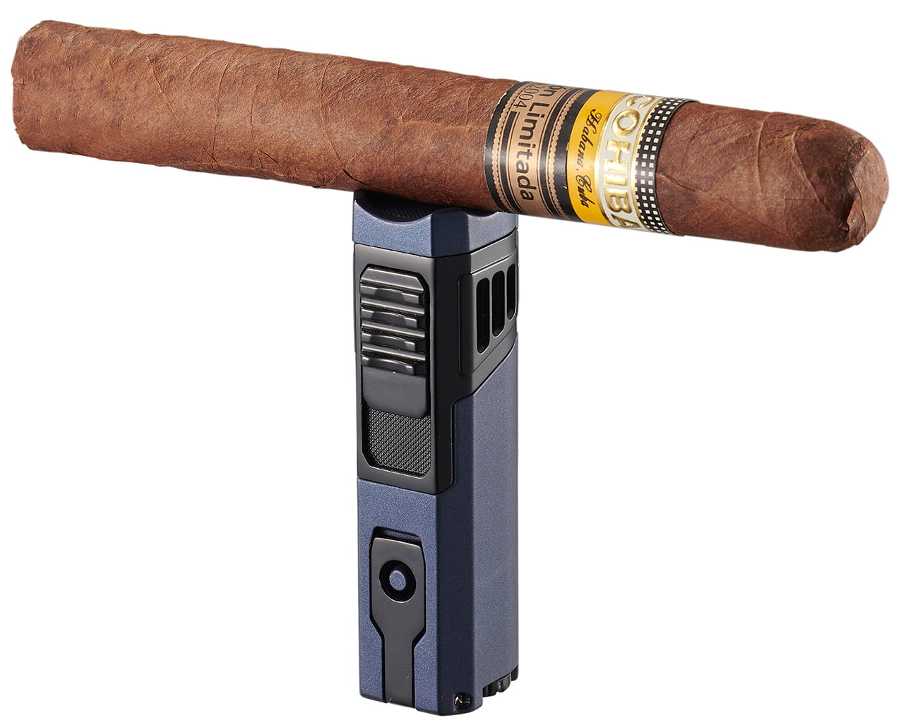 Visol Capitan Quad Flame Torch Lighter - Indigo Blue