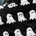 thumbnail image 3 of Halloween Ghost Throw Blanket 39 x 59 Inch,Soft Flannel Fleece Blanket for Sofa Couch Bed,Cozy Nap Blanket for Halloween Home Office Travel Decor, 3 of 7
