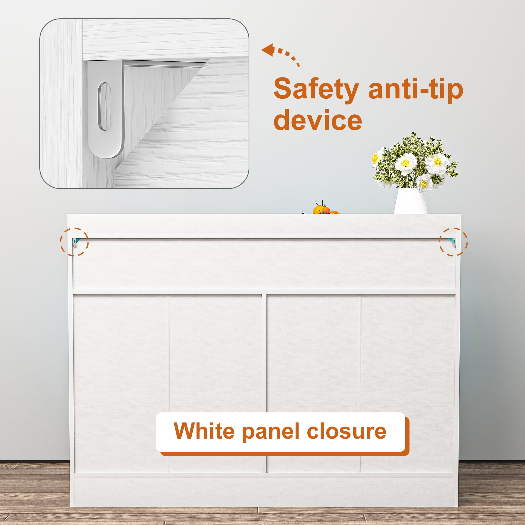 Finihen 6 Drawer Dresser, Modern Chest of Drawers with Led Lights, Wooden Dresser for Bedroom with Sturdy Frame for Living Room, Entryway, Hallway, White-M Finihen 6 Drawer Dresser, Modern Chest of Drawers with Led Lights, Wooden Dresser for Bedroom with Sturdy Frame for Living Room, Entryway, Hallway, White-M