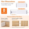 8 Pack 4" High Drawer Dividers 28-43.5cm/11-17" Adjustable Organizer ...