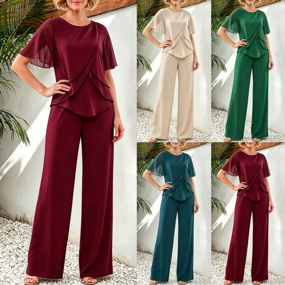 Sheghy Two Piece Sets for Women Summer Cotton Women Solid Strapless Tube Top & Long Pants 2 Piece Matching Set