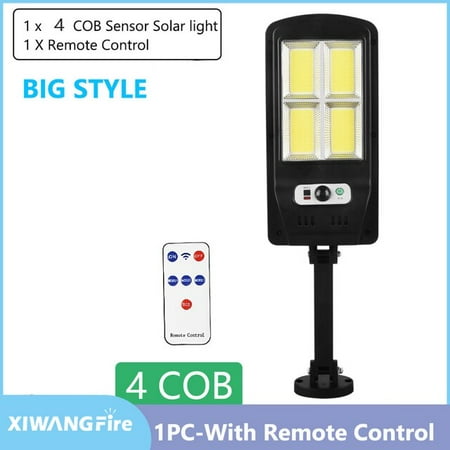 

LED Solar Street Lights COB+SMD Outdoor Solar Lamp With 3 Light Mode Waterproof Motion Sensor Security Lighting for Garden Patio
