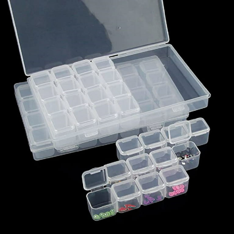28 Grids Diamond Painting Box Diamonds Storage Organizer Embroidery Holder  Tools