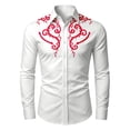 thumbnail image 3 of Kiijoy Boys Long Sleeve Western Cowboy Shirt Youth Vintage Button Up Shirt, White, 6-7 Years, 3 of 3
