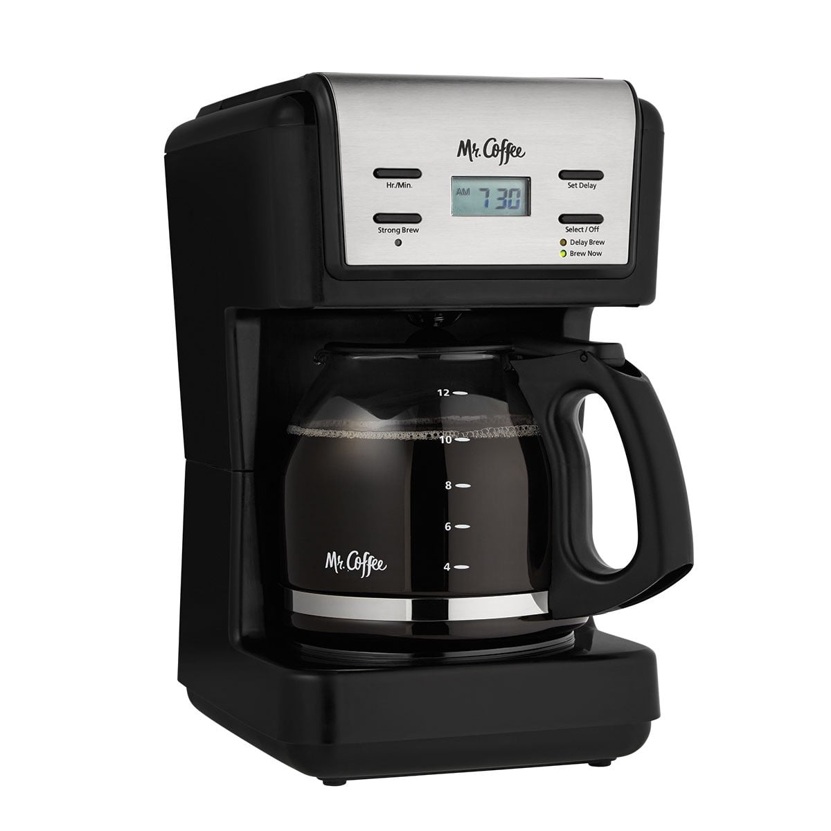 Mr Coffee 12 Cup Programmable Coffee Maker Home Kitchen Timer Modern Black
