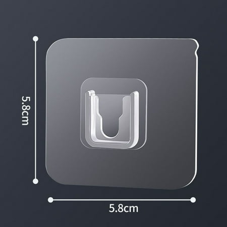 

10Pcs Buckle Adhesive Sticky Hooks Heavy Duty Wall Hook Hangers Transparent