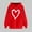 Red, variant on Heart Sweatshirts For Women Valentine's Day Hoodie Casual Long Sleeve Love Heart Printed Graphic Pullover Sweatshirts Tops Army Green XL
