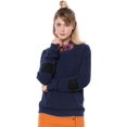 thumbnail image 1 of Allegra K Women's Drop Shoulder Elbow Cat Patch Loose Pullover Sweater, 1 of 7