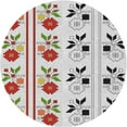 thumbnail image 1 of Ahgly Company Indoor Round Patterned Pearl White Beige Novelty Area Rugs, 8' Round, 1 of 6