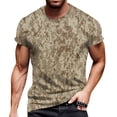 thumbnail image 6 of Dresfit Men's Gym Shirt Short Sleeve Crew Neck Work Out Tees Camouflage Lightweight Cotton Tennis Tops Basic Relaxed Fit T Shirts Beige 3XL, 6 of 6