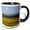 Black/White, variant on 3drose, Teton Range, Barley Agriculture, Fremont, Idaho - Us13 Dfr1057 - David R. Frazier, 11oz Two-tone Green Mug
