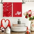 thumbnail image 2 of qefuia Red Stripe Heart Valentine''s Kitchen Towels Dish Towels, 18x26 Inch Farmhouse Anniversary Wedding Decoration Hand Towels Set of 2, 2 of 6
