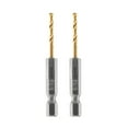 HART 2Piece 3/32inch Hex Shank Titanium Drill Bit Set