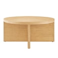 thumbnail image 3 of Coffee Sofa Side Table, Natural, Wood, Round, Living Kitchen Cafe Bistro Hospitality Restaurant, Modern Contemporary HB36263, 3 of 8