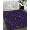 thumbnail image 3 of Ahgly Company Tapis d'Intérieur Rond Lavable en Machine Transitionnel Violet Rebecca, 5 Pieds Rond, 3 of 7