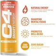 thumbnail image 2 of Cellucor C4 Smart Energy Drink, Blood Orange Yuzu Flavor, Zero Sugar, Carbonated, 12 oz can (12 Pack), 2 of 8
