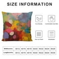 thumbnail image 5 of Nawypu  Multicolor Abstract Decorative Pillow Covers, Artist Multicolor Oil Abstract Art Decorative Throw Pillow Covers Solid Burlap Cushion Covers for Bed Couch Sofa Bench Car, 5 of 5