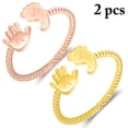 thumbnail image 2 of Femmes ouvertes Bague réglable: 2pcs Bague à doigt simple, 2 of 10