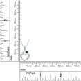 thumbnail image 4 of AFFY Round Simulated Emerald Mom Love Heart Pendant Necklace 14K White Gold over Silver, 4 of 5