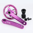 thumbnail image 2 of Juego de bielas y bielas de bicicleta 8-11, hueco y ligero, bielas de 170 mm, aleación de aluminio CNC, rueda de cadena 104BCD para bicicletas de carr Purple_36T Soledad  Brazo de manivela de bicicleta plegable, 2 of 7