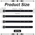thumbnail image 2 of 10Pcs Leather Luggage Labels Strap Adjustable Black Luggage Tag Loops Replacement Belts with Metal Buckle Watch Band Straps for Suitcase Briefcase Travel Secure Storage Hanging Accessories, 2 of 6